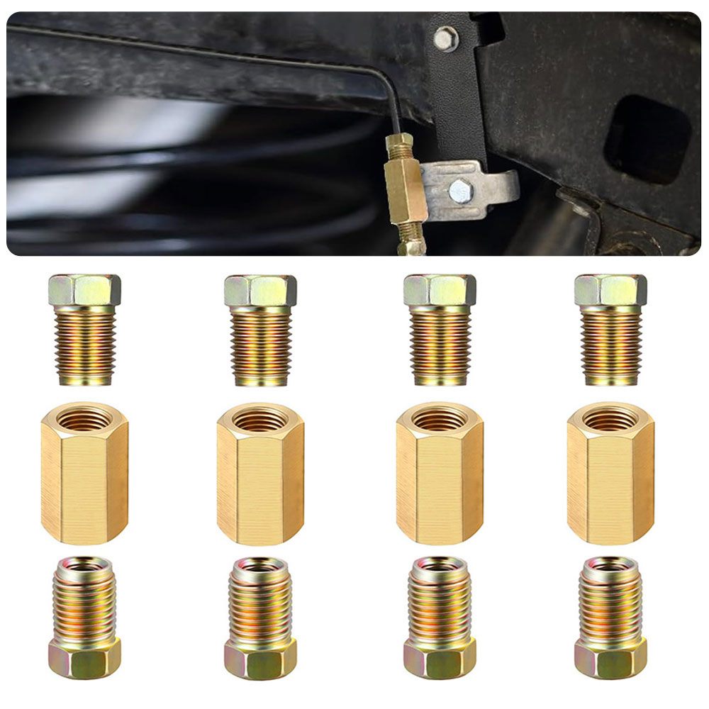 Compression Fitting Brass - 12 adet 3/16 (3/8-24 ters) pirinç