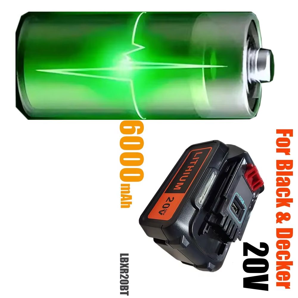 Black+Decker Tool 20V Max - 6Ah/10Ah 18V 8.0Ah BL2018 Black &