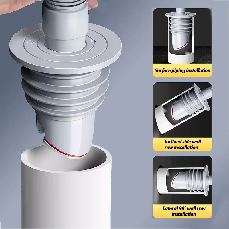 Drain Pipe Clip - Silikon banyo kanalizasyon mühür halkası mutfak