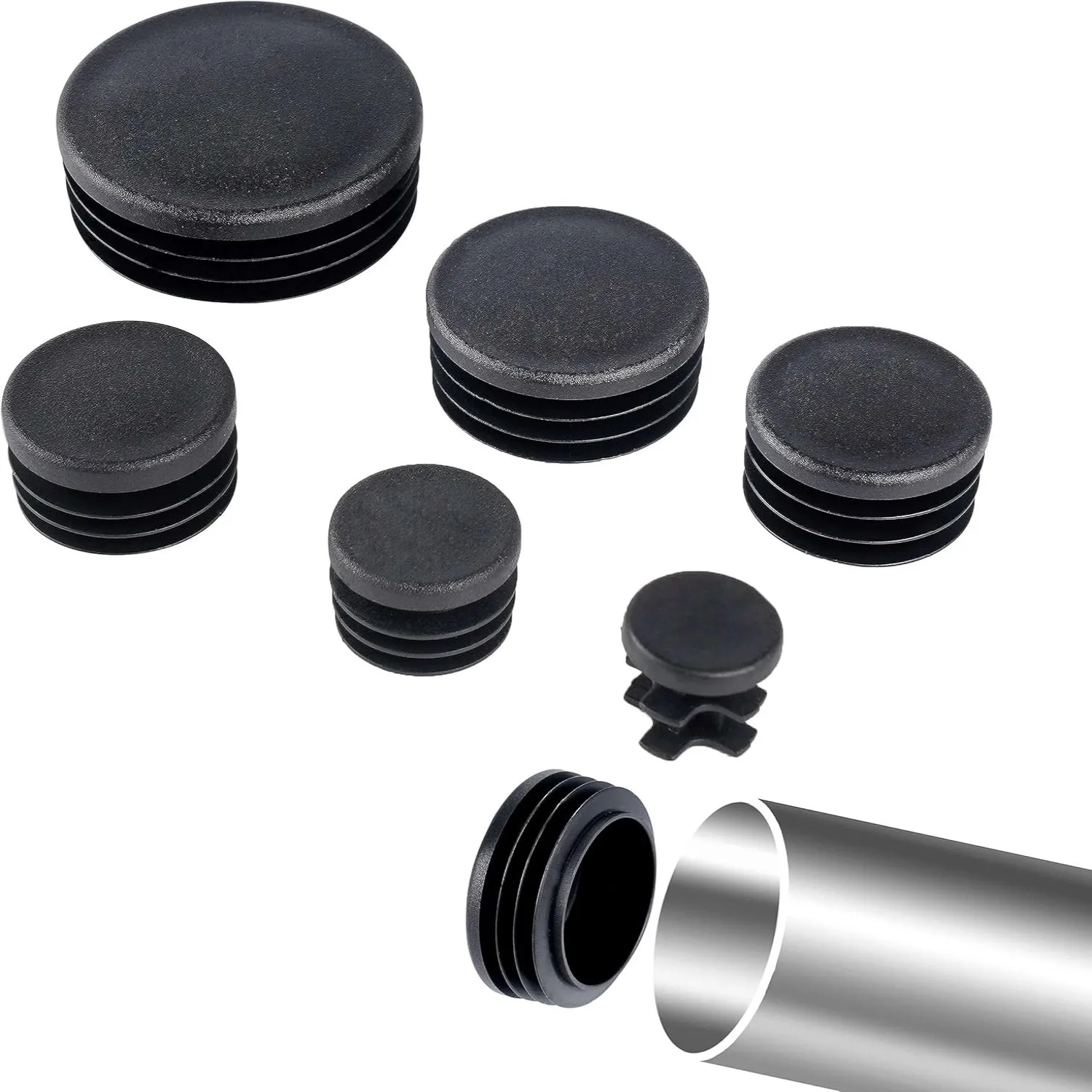 Siyah Yuvarlak boru tapası 10- - Plastic Pipe Clip incelemesi ve fiyatı