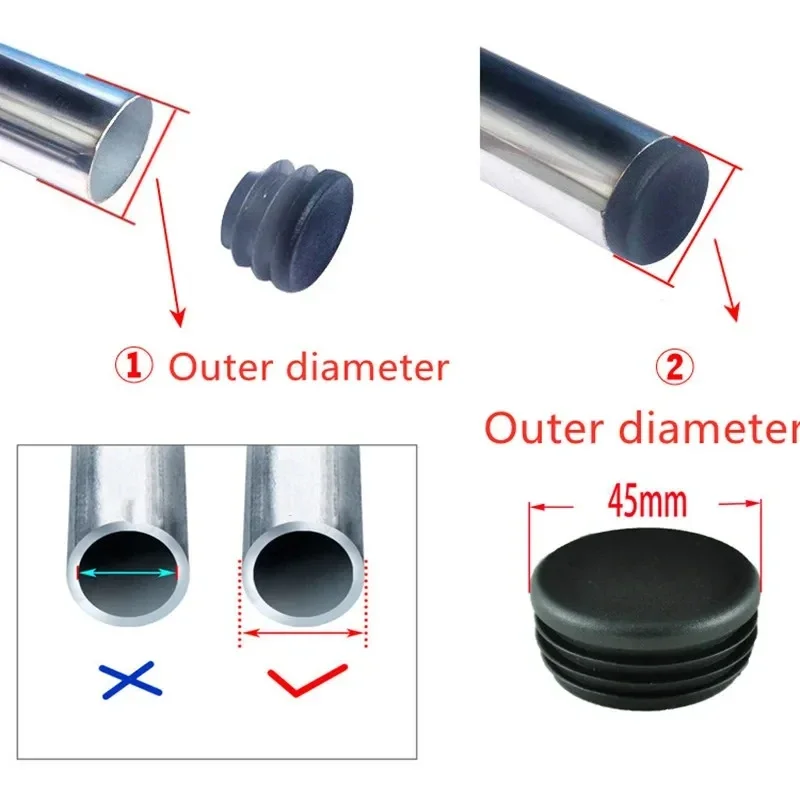 Siyah Yuvarlak boru tapası 10- - Plastic Pipe Clip incelemesi ve fiyatı