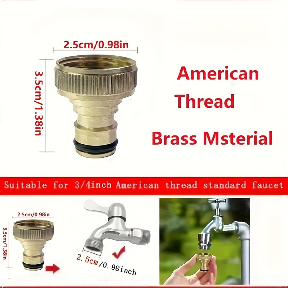 3/4 inç Dişli Bahçe Su Borusu  - Compression Fitting Brass incelemesi ve fiyatı